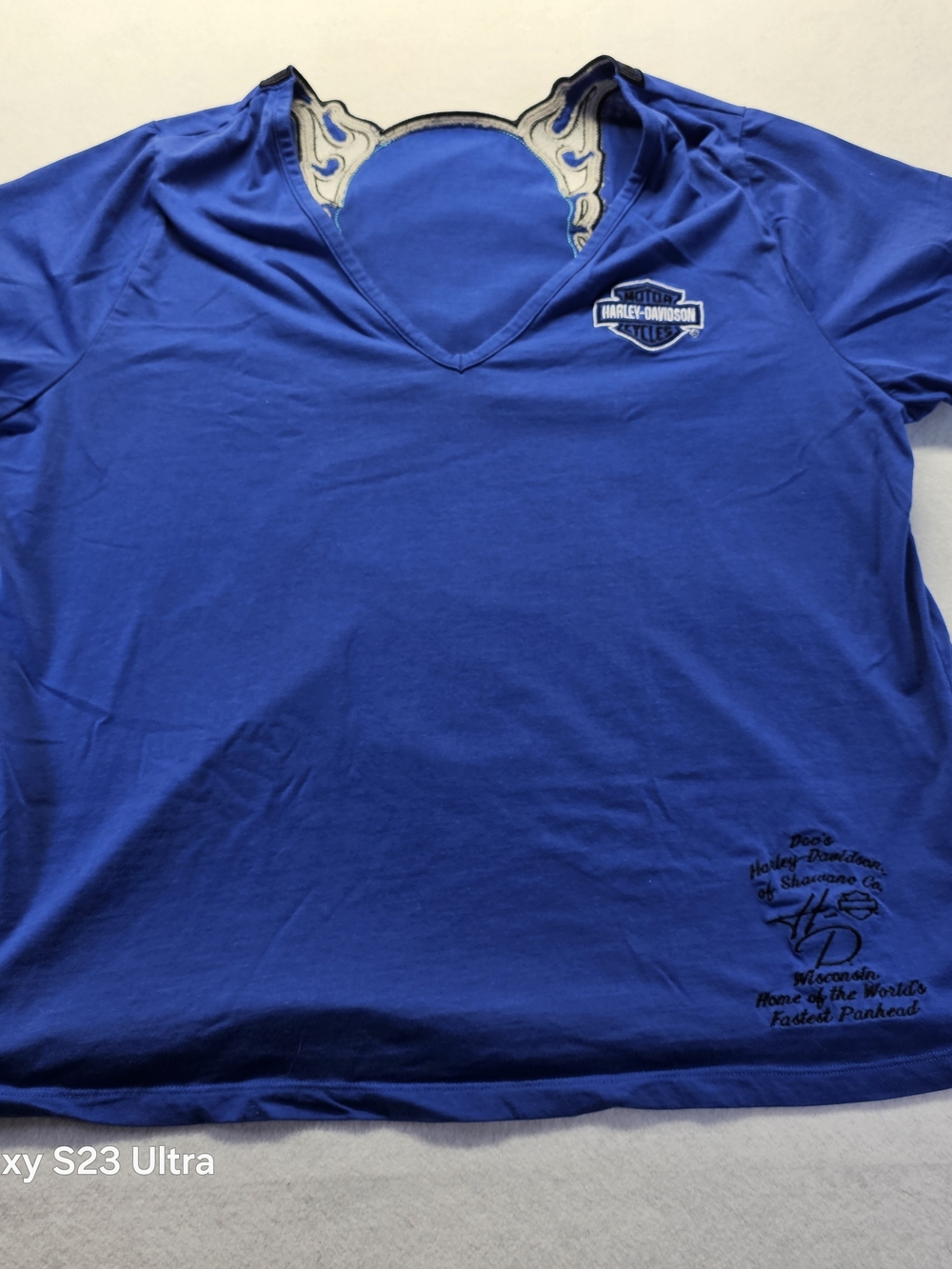 Harley-Davidson Men’s Blue V-Neck Shirt